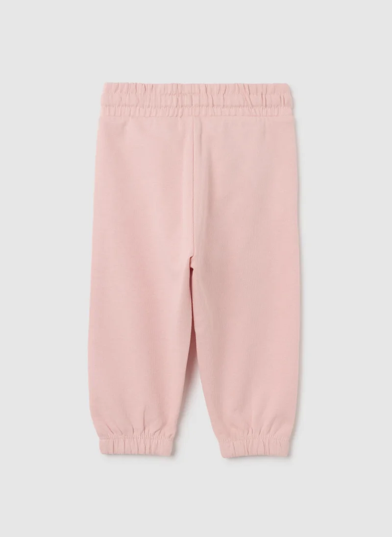 او في اس OVS Girls' Pink Pure Cotton Jogger Trousers